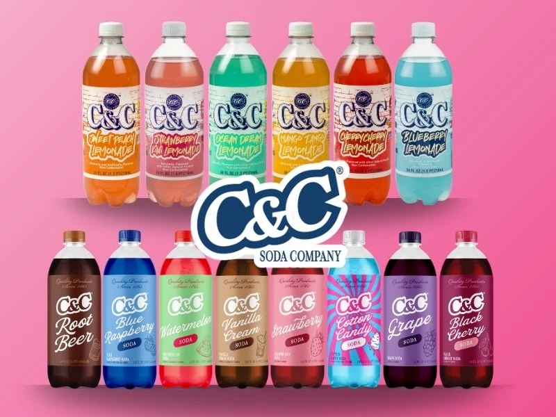 C&C Soda range including Strawberry, Orange, Grape and Cream Soda available wholesale from Sweet and Glory &acirc; official UK distributor