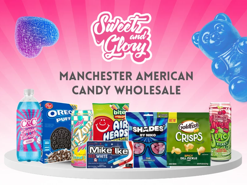American candy and soda wholesale stock at the Sweet and Glory warehouse in Trafford Park Manchester