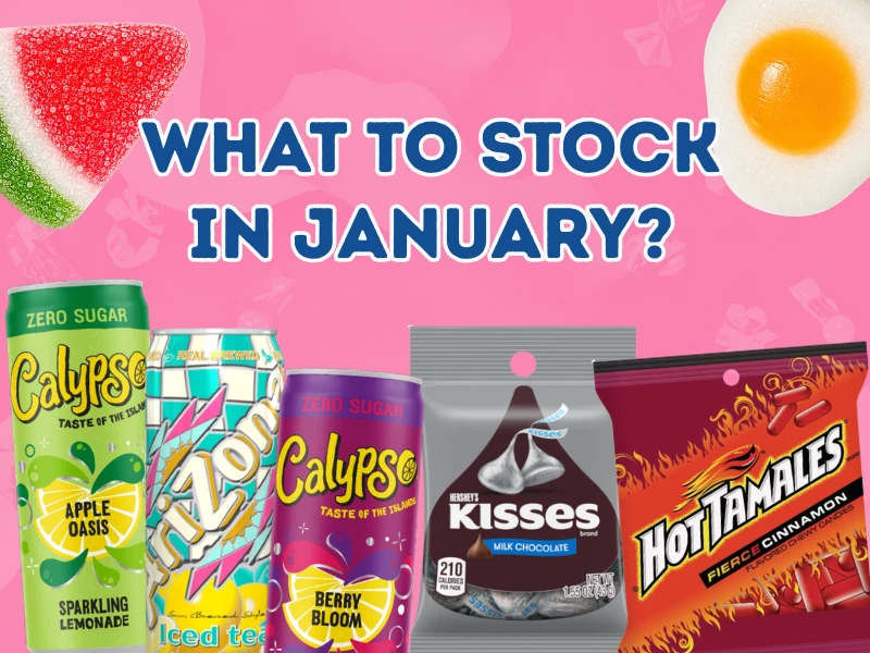 New Year sweet shop guide &acirc; zero sugar candy, Calypso sparkling lemonade and Valentine's Day stock from Sweet and Glory Manchester