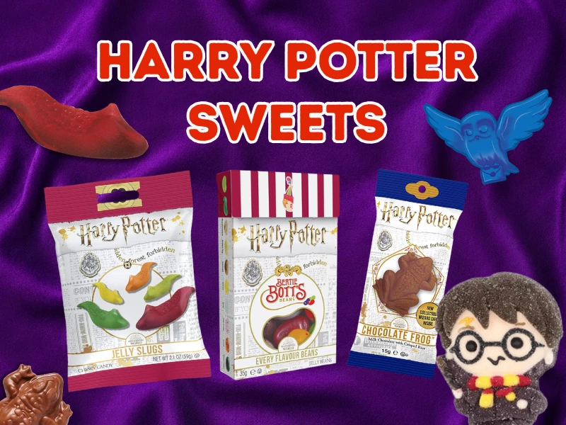 Harry Potter sweets complete guide UK &acirc; Bertie Bott's Every Flavour Beans, Chocolate Frog and Butter Beer from Sweet and Glory Manchester