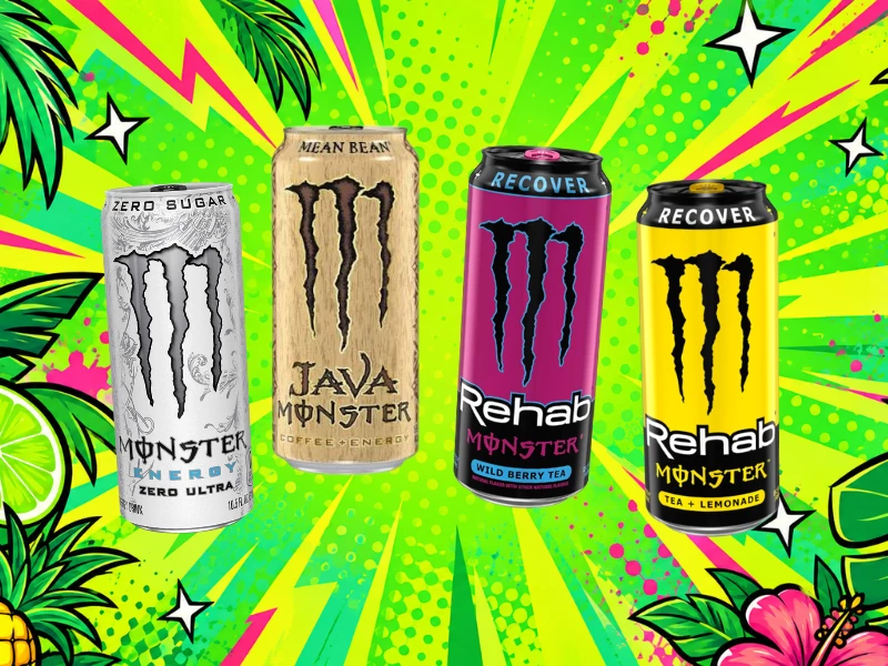 Imported Monster energy cans including the Ultra range