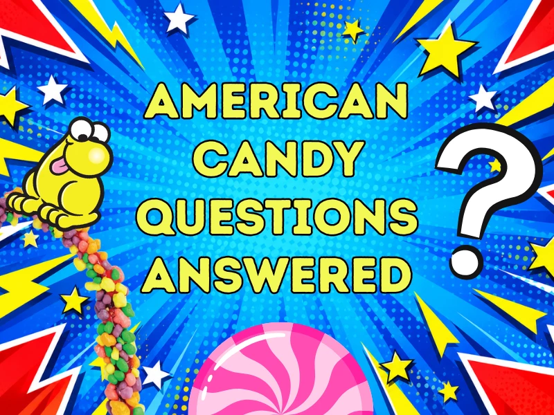 A selection of American sweets and chocolate bars