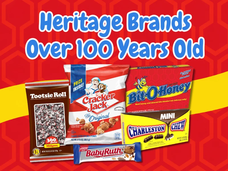 Heritage American sweets including Tootsie Roll, Cracker Jack, Charleston Chew, Baby Ruth, Bit-O-Honey and Mary Jane available wholesale in the UK from Sweet and Glory