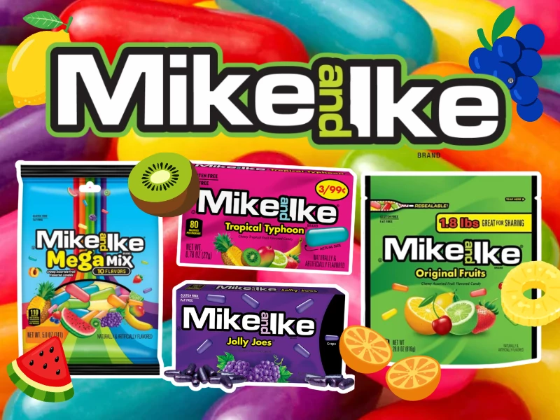 Mike and Ike fruit candy theatre boxes in Original and sour flavours
