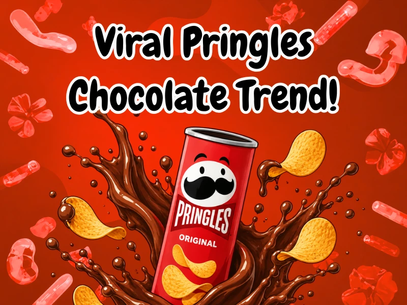 Pringles chocolate block TikTok hack showing imported Pringles flavours including Hot Ones, Buffalo Ranch, Ketchup and Everything Bagel available wholesale UK from Sweet and Glory