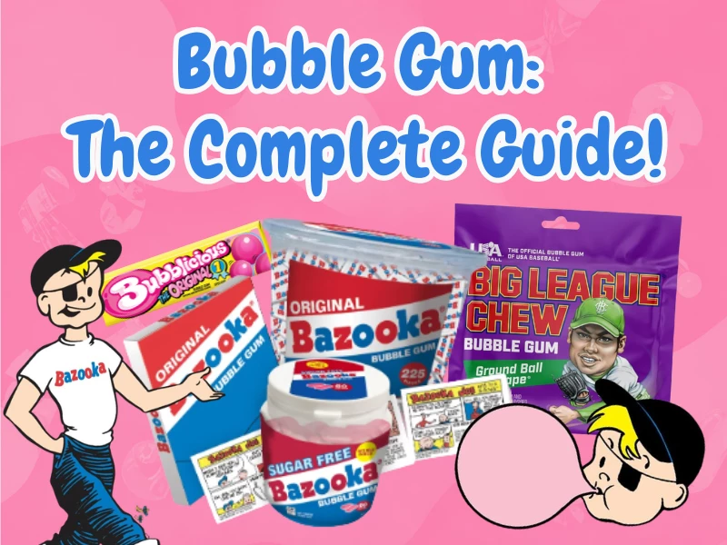 Bubblegum complete guide UK &acirc; Bazooka Joe, Big League Chew, Razzles and Trident from Sweet and Glory Manchester