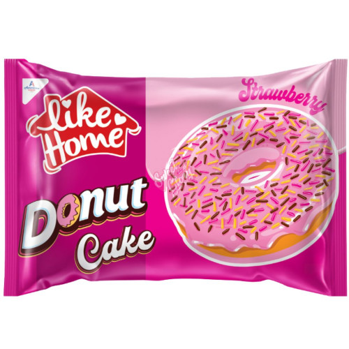 Like Home Donut Cake Strawberry 40g - 24ct