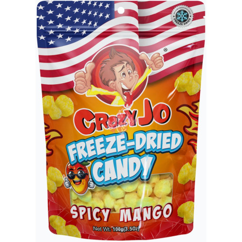 Crazy Jo Freeze Dried Spicy Mango 100g - Case
