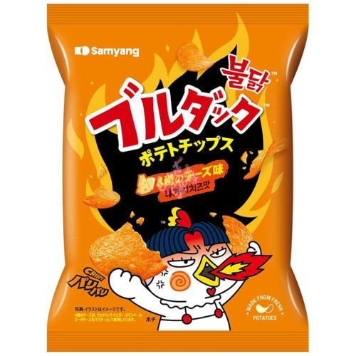 Buldak Cheese Flavour Potato Crisps 55g - Case