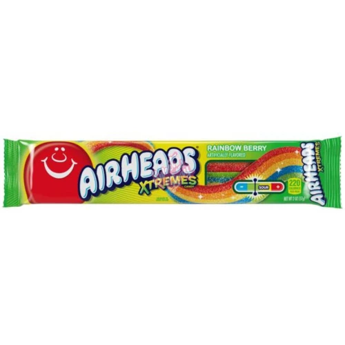 Airheads Xtremes Rainbow Berry Belts 57g - 18ct