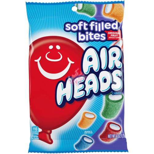 Airheads Soft Filled Bites Peg Bag 170g - 12ct