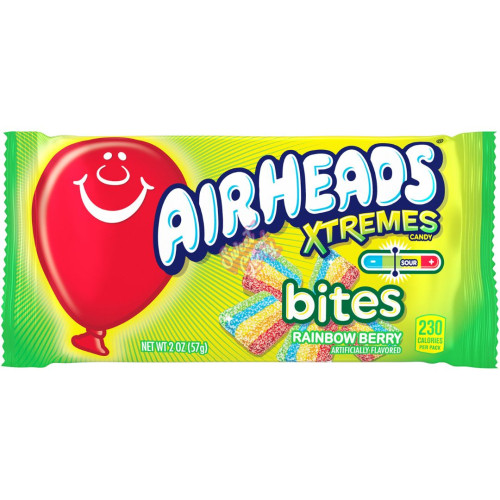 Airheads Xtremes Bites Rainbow Berry 57g - 18ct