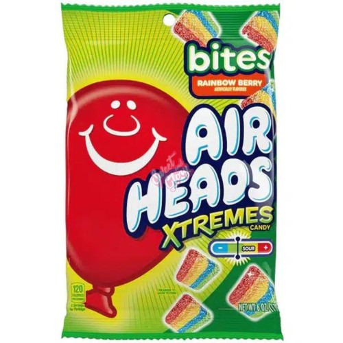 Airheads Xtremes Bites Rainbow Berry Peg Bag 170g - Case