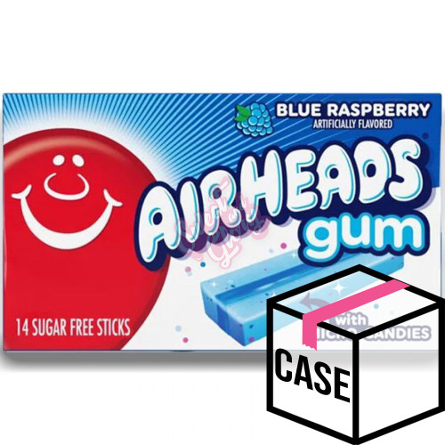 Airheads Gum Blue Raspberry 33g - Case