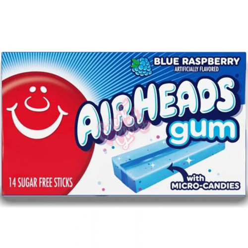 Airheads Gum Blue Raspberry 33g - 12ct
