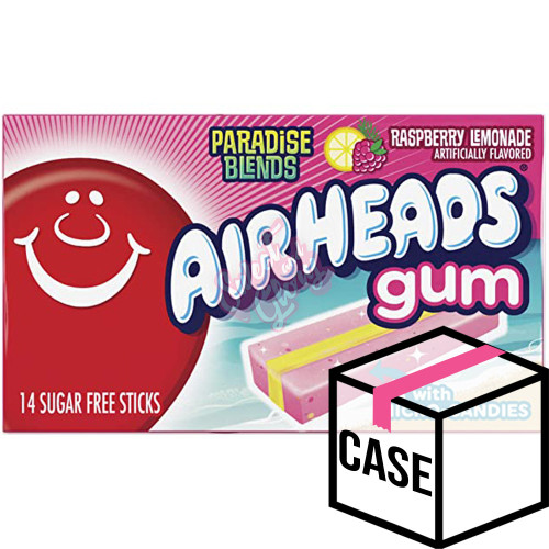 Airheads Gum Raspberry Lemonade 33g - Case