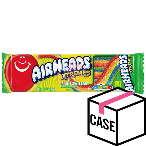Airheads Xtremes Sour Belts Rainbow Berry 85g - Case