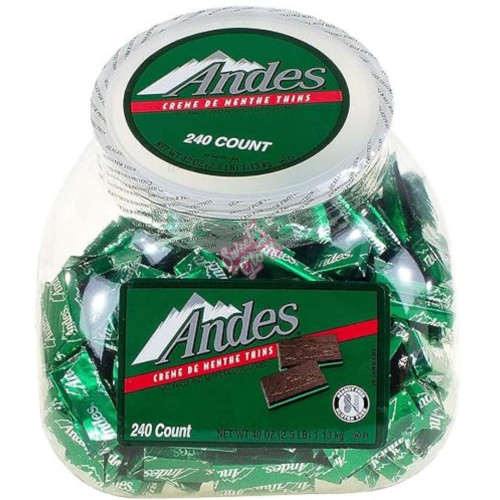 Andes Cr&Atilde;&uml;me de Menthe Thins Jar 1134g - 6ct