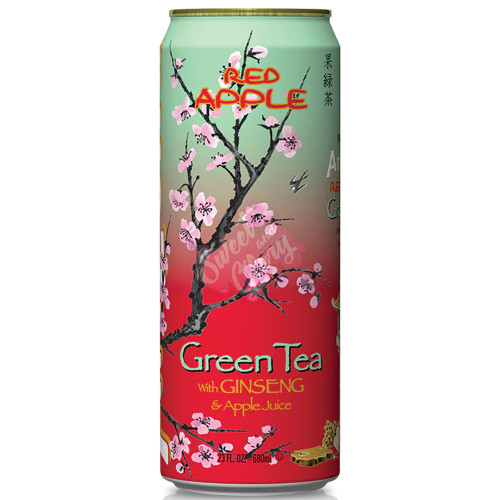 Arizona Red Apple - Green Tea with Ginseng & Red Apple Can 650ml - 24ct