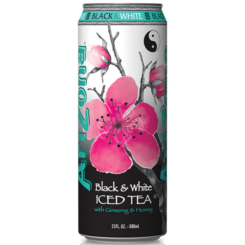 Arizona Tea Black and White Can 650ml - 24ct