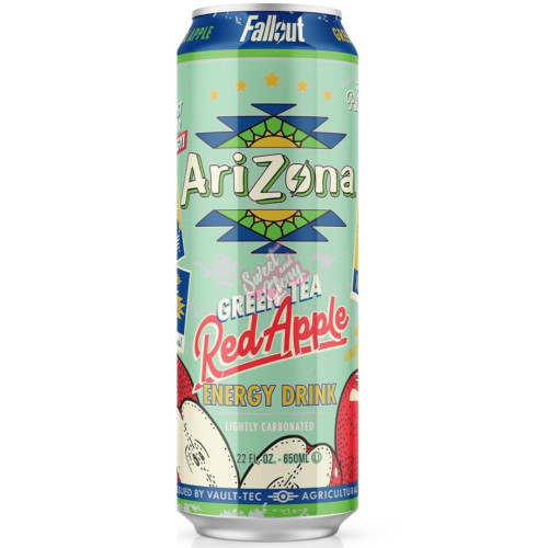 Arizona Fallout Red Apple Green Tea Energy Drink 650ml - 12ct