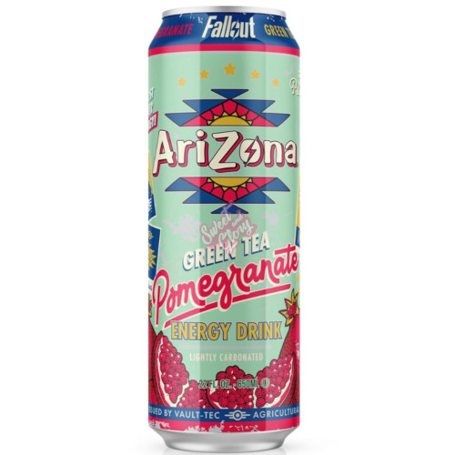 Arizona Fallout Pomergranate Green Tea Energy Drink 650ml - 12ct
