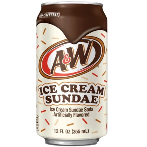 A&W Root Beer Ice Cream Sundae Can 355ml - Case