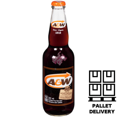 A&W Root Beer Glass Bottle 341ml - 24ct