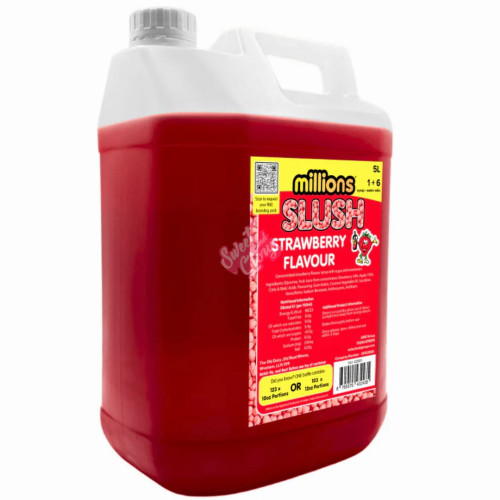 Millions Red Strawberry Slush Syrup - 5Ltr 1ct