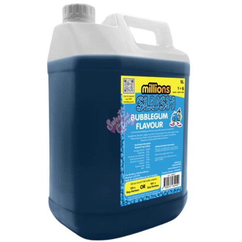 Millions Blue Bubblegum Slush Syrup - 5Ltr 1ct
