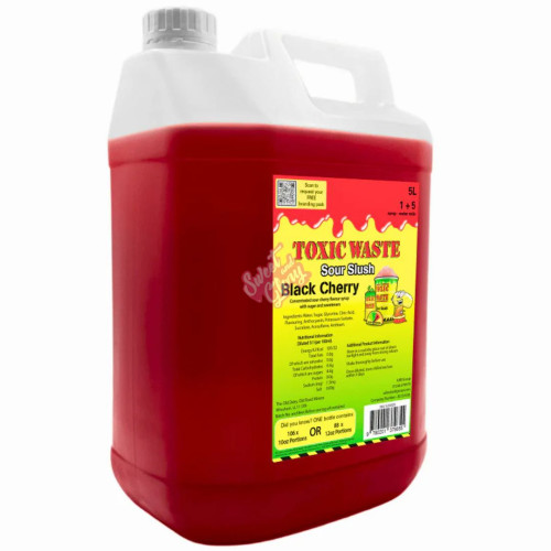 Toxic Waste Hazardously Sour Black Cherry Slush Syrup - 5Ltr 1ct