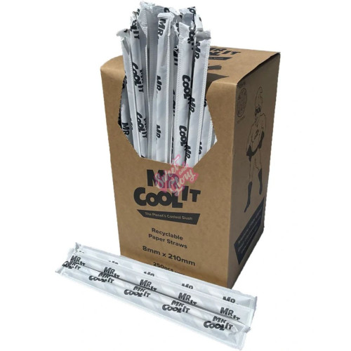 Mr Cool It 8mm Paper Slush Straws - 250ct