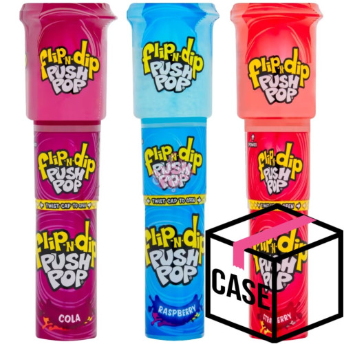 Bazooka Flip n Dip Push Pop 25g - Case