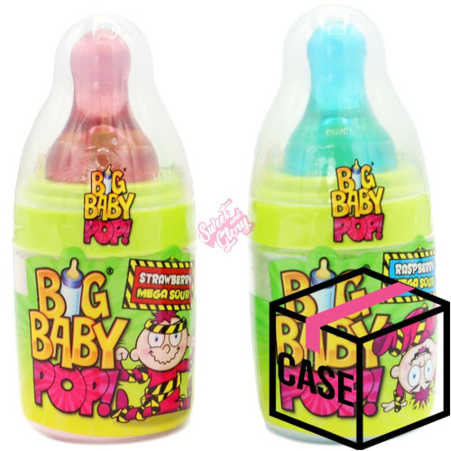 Bazooka Big Baby Pop Sours 32g - Case