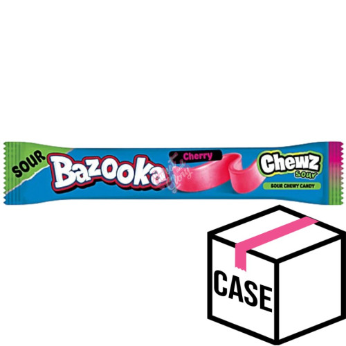 Bazooka Chew Bar Sour Cherry PMP 14g - Case