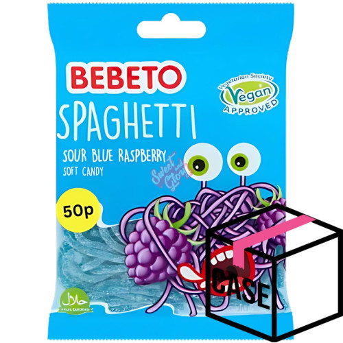 Bebeto Fizzy Blue Raspberry Spaghetti 50p PMP 70g - Case