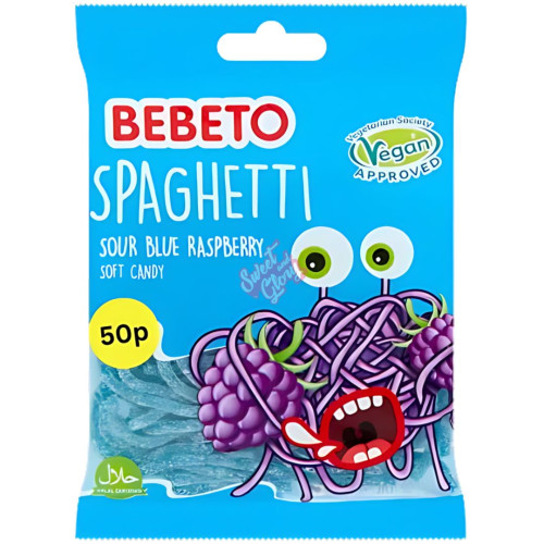 Bebeto Fizzy Blue Raspberry Spaghetti 50p PMP 70g - 20ct