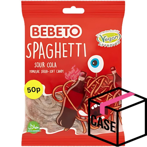 Bebeto Sour Cola Spaghetti 50p PMP 70g - Case