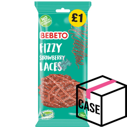 Bebeto Fizzy Strawberry Laces £1 PMP 160g - Case