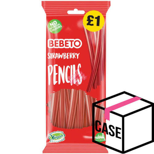 Bebeto Strawberry Pencils £1 PMP 160g - Case