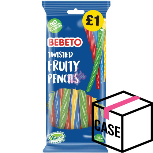 Bebeto Twisted Fruity Pencils £1 PMP 160g - Case