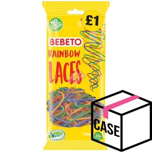 Bebeto Rainbow Laces £1 PMP 160g - Case