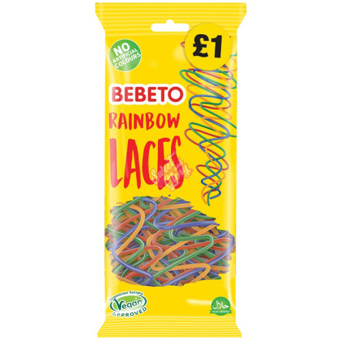 Bebeto Rainbow Laces Â£1 PMP 160g - 12ct