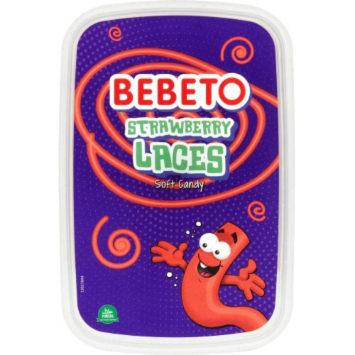 Bebeto Strawberry Laces 500g - 12ct