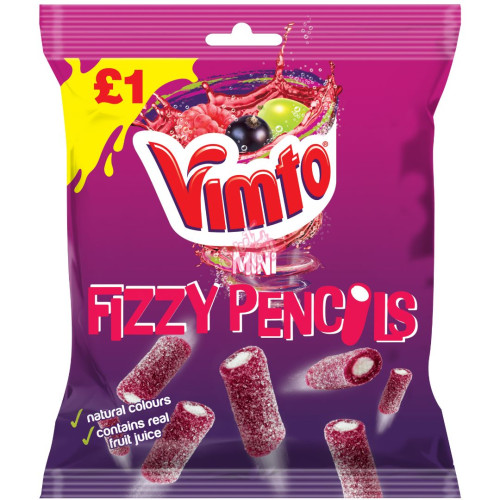 Vimto Mini Fizzy Pencils £1 PMP 140g - 10ct