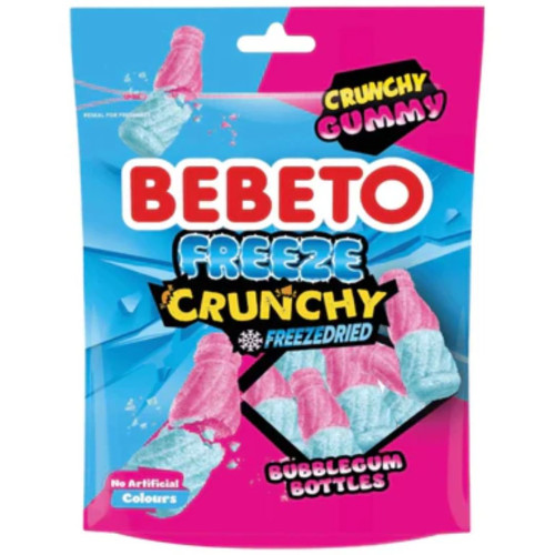 Bebeto Freeze Crunchy Bubblegum Bottles 35g - 12ct