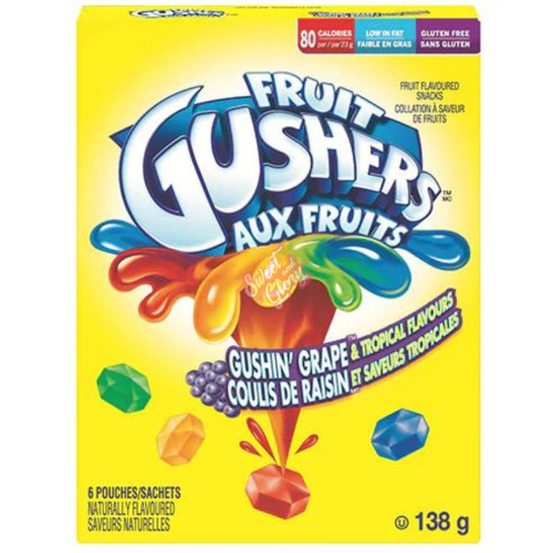 Fruit Gushers Gushin' Grape 138g (CAN) - 10ct