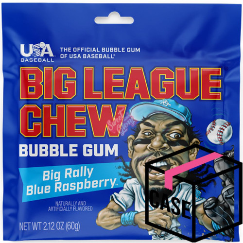 Big League Chew Big Rally Blue Raspberry 60g - Case