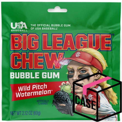 Big League Chew Wild Pitch Watermelon 60g - Case
