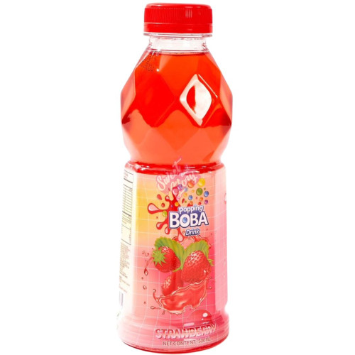 Popping Boba Drink Strawberry 500ml - 12ct
